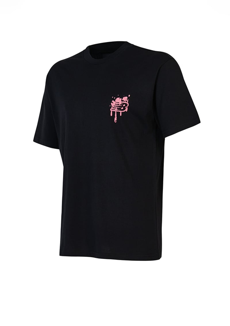 Mnt1649-Bk Erkek Siyah Baskılı T-shirt