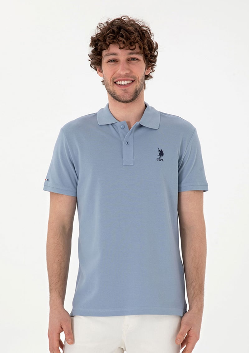 T117051145.2084410 Erkek Mavi Basic T-shirt