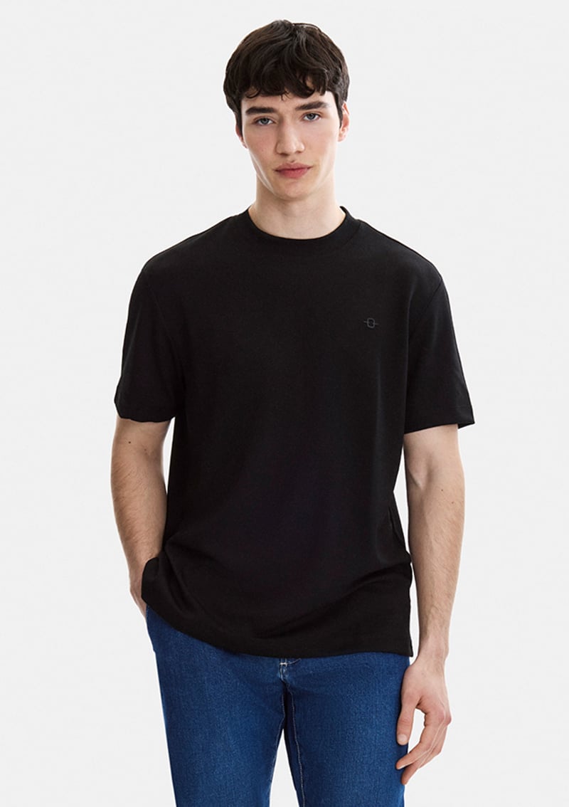 Bts1006700000 Erkek Siyah Basic T-shirt
