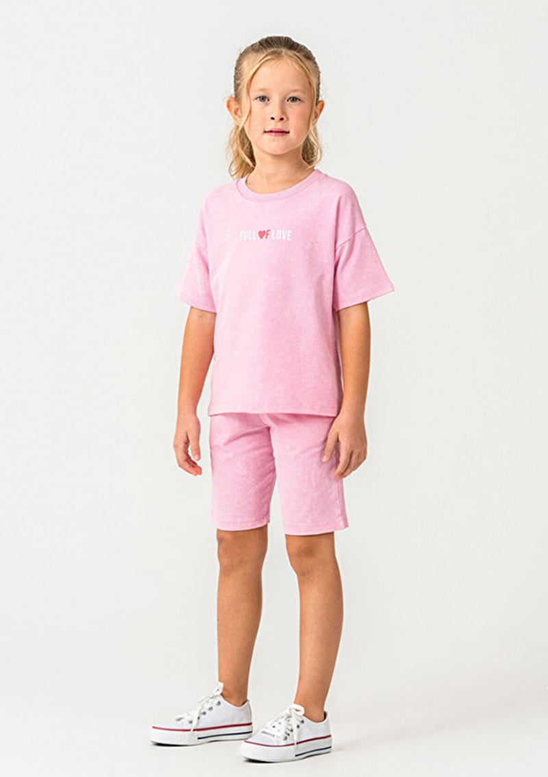Rp3802-G Kız Çocuk Pembe Pijama