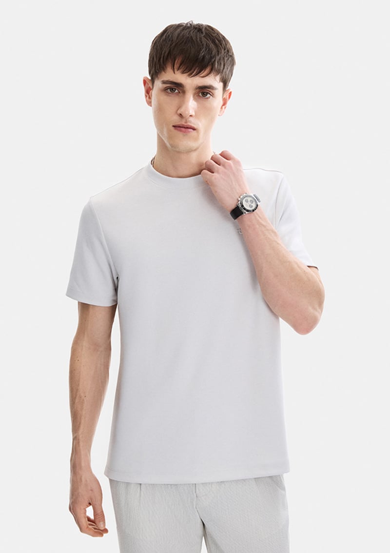 Bts1006700000 Erkek Gri Basic T-shirt