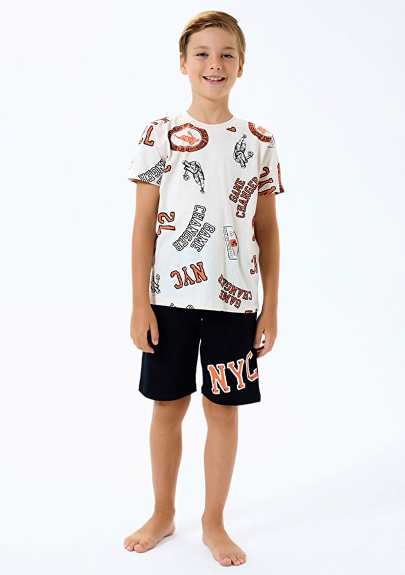 Rp3731-G Erkek Çocuk Bej Pijama