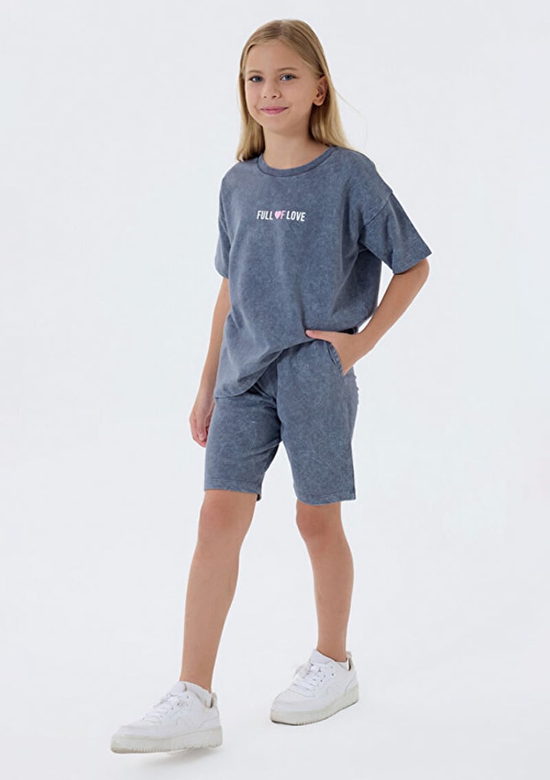 Rp3802-2 Kız Çocuk Füme Pijama