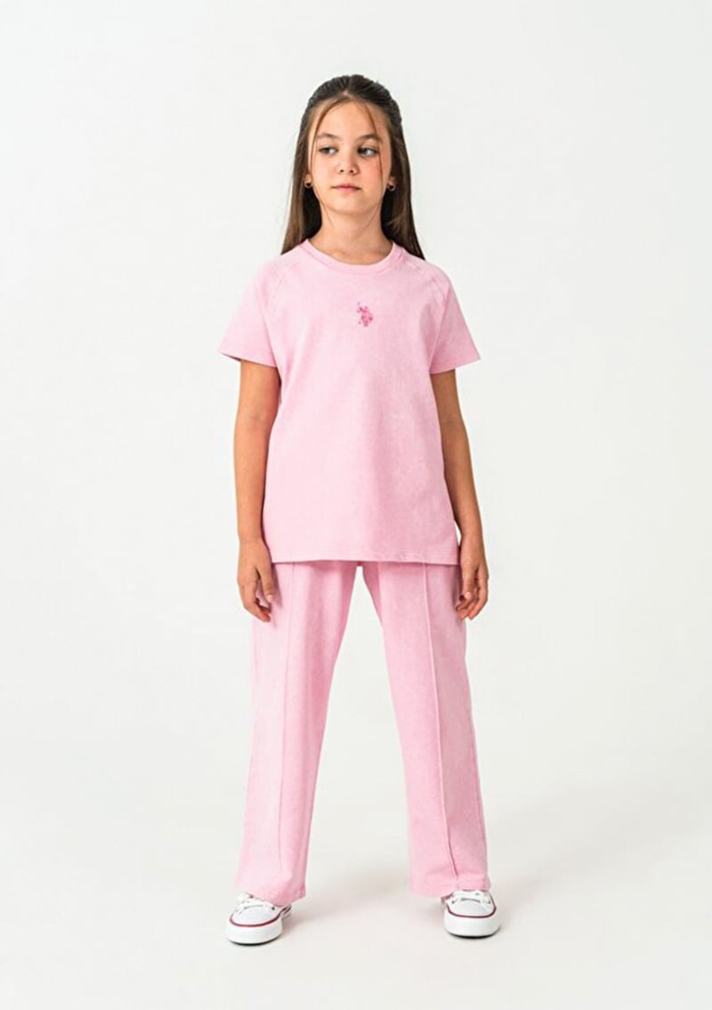 Us2529-G Kız Çocuk Pembe Eşofman