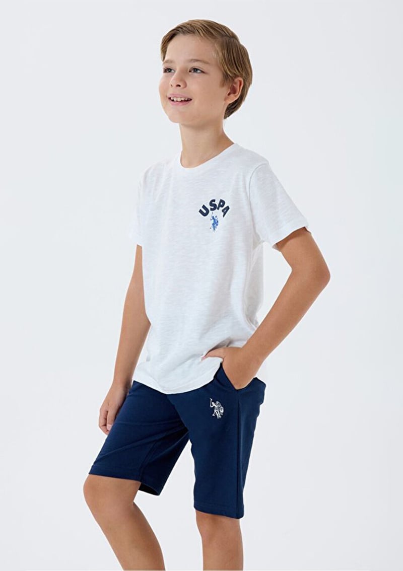 Us2442-4 Erkek Çocuk Beyaz Pijama