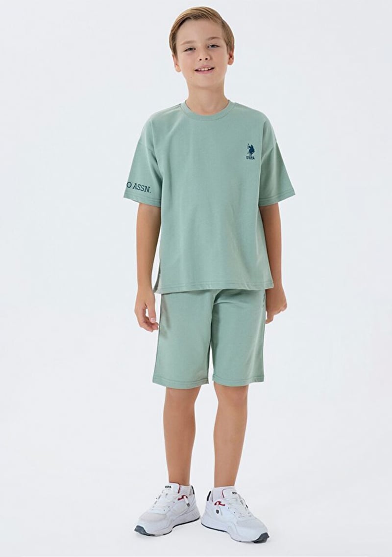 Us2435-4 Erkek Çocuk Yeşil Pijama