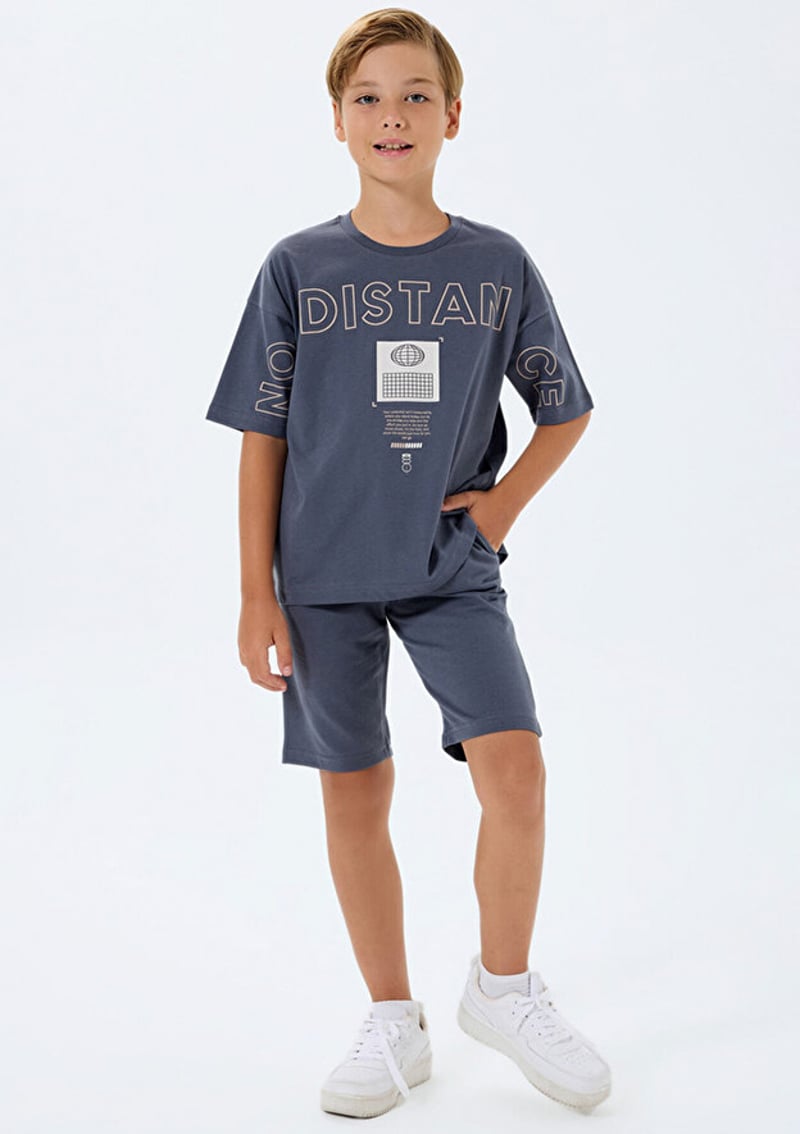 Rp3752-2 Erkek Çocuk Füme Pijama