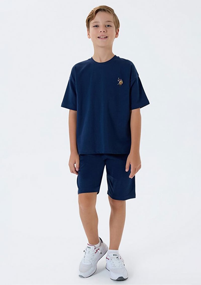 Us2434-4 Erkek Çocuk Lacivert Pijama