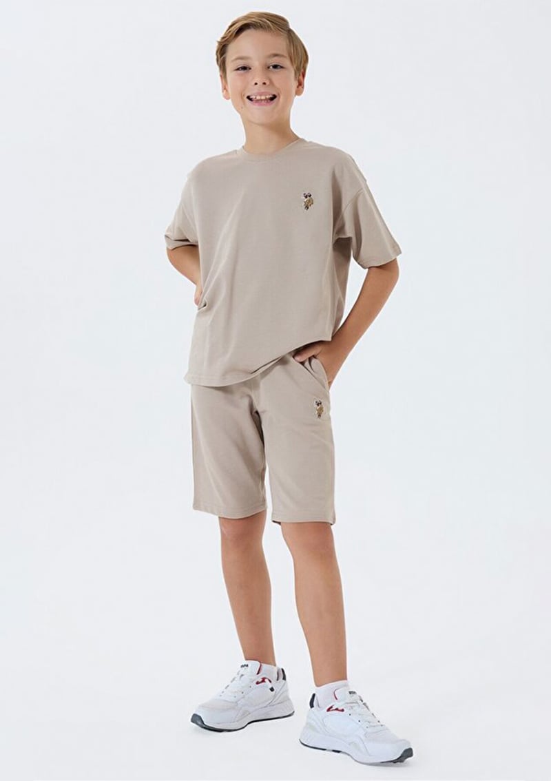 Us2434-4 Erkek Çocuk Bej Pijama