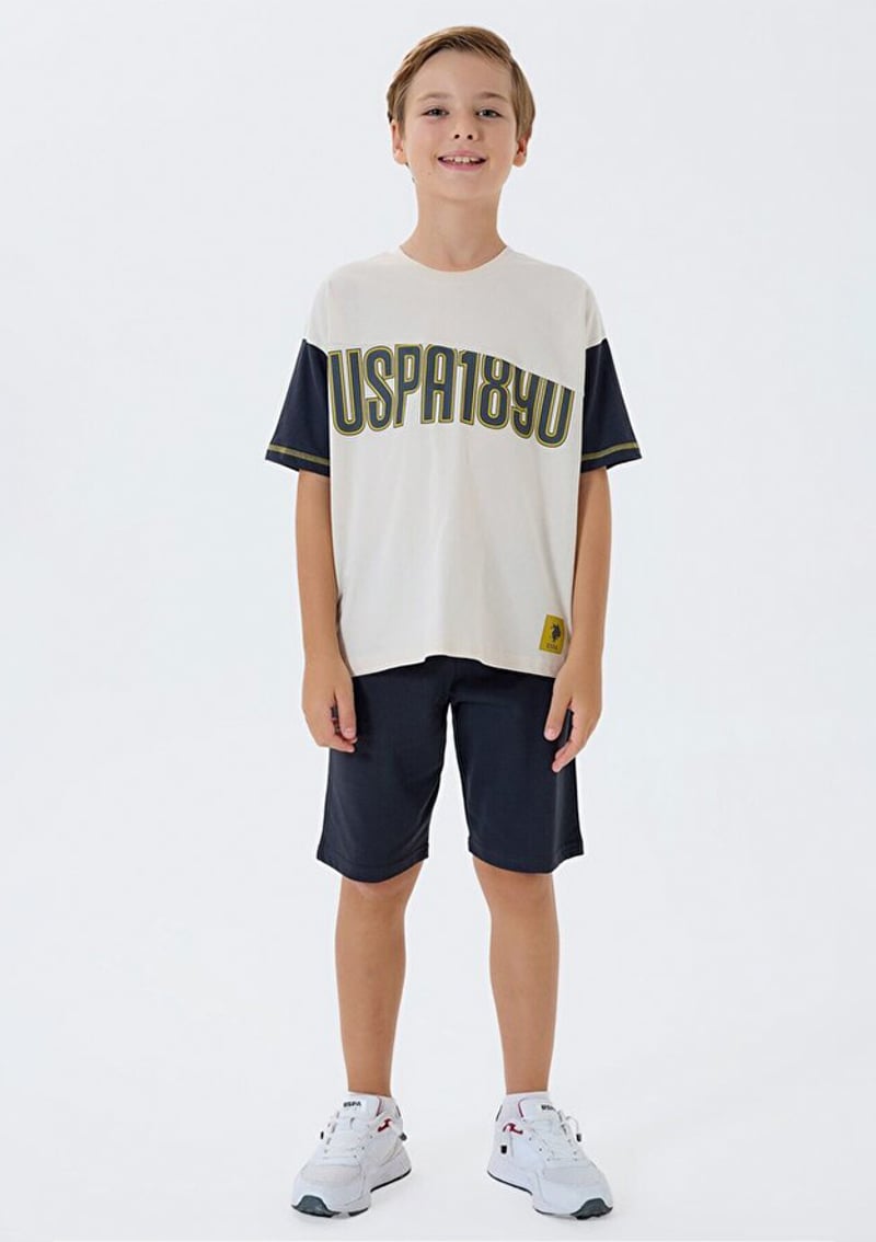 Us2418-4 Erkek Çocuk Bej Pijama