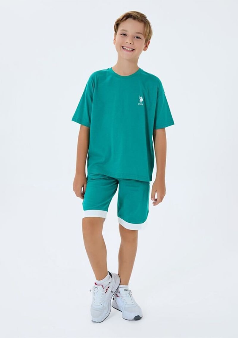 Us2403-4 Erkek Çocuk Yeşil Pijama