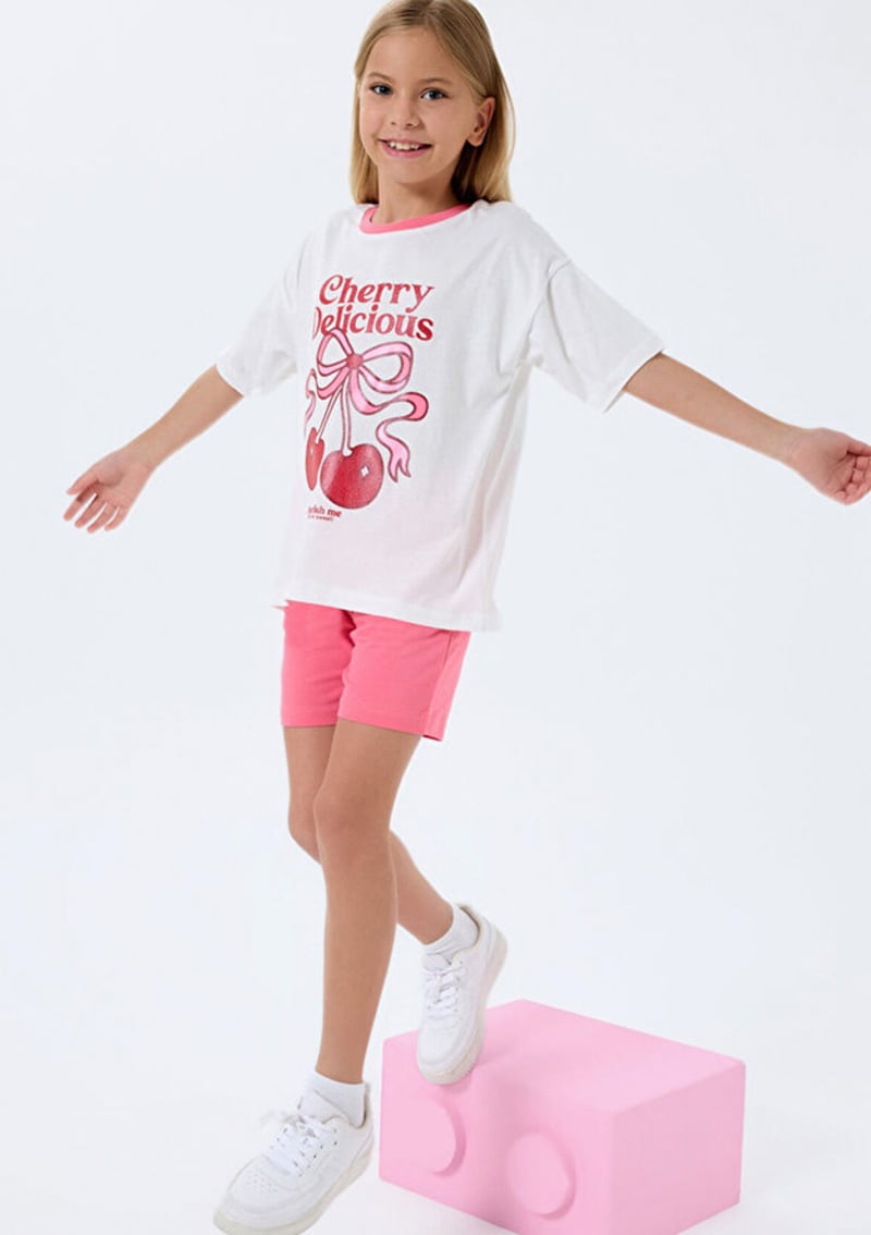Rp3799-G Kız Çocuk Beyaz Pijama