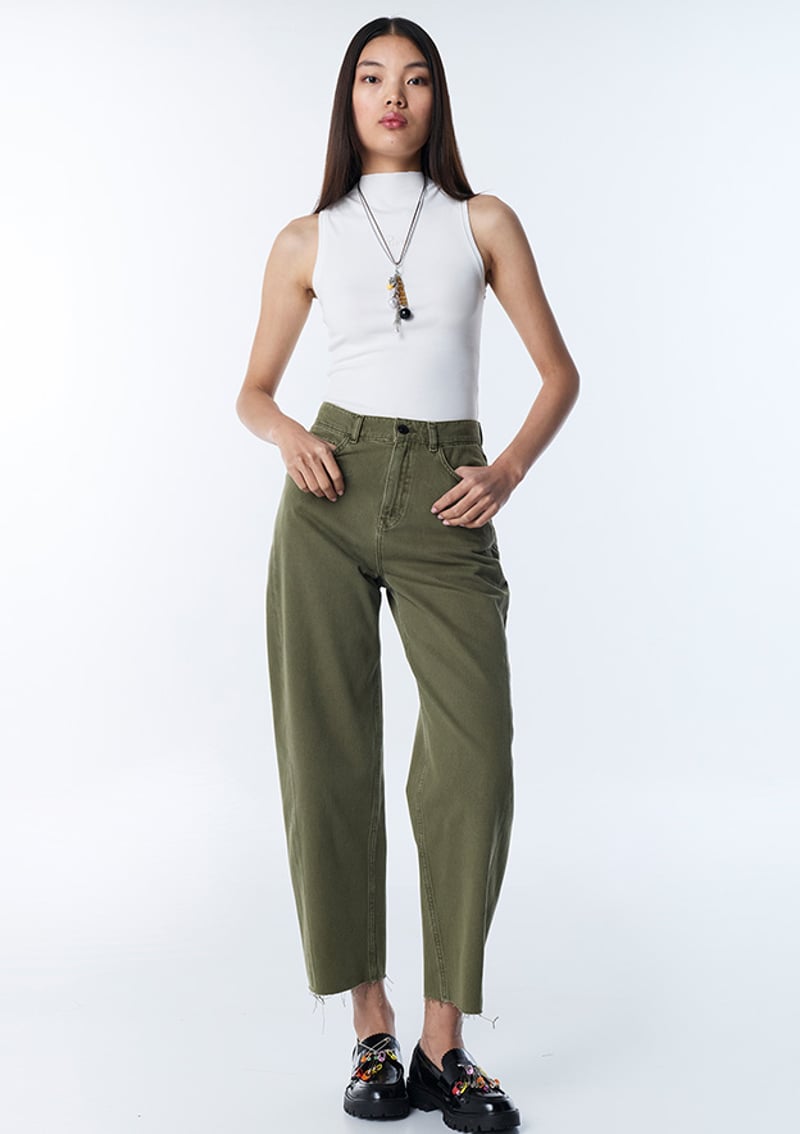Ts1260018033 Kadın Yeşil Jean Pantolon