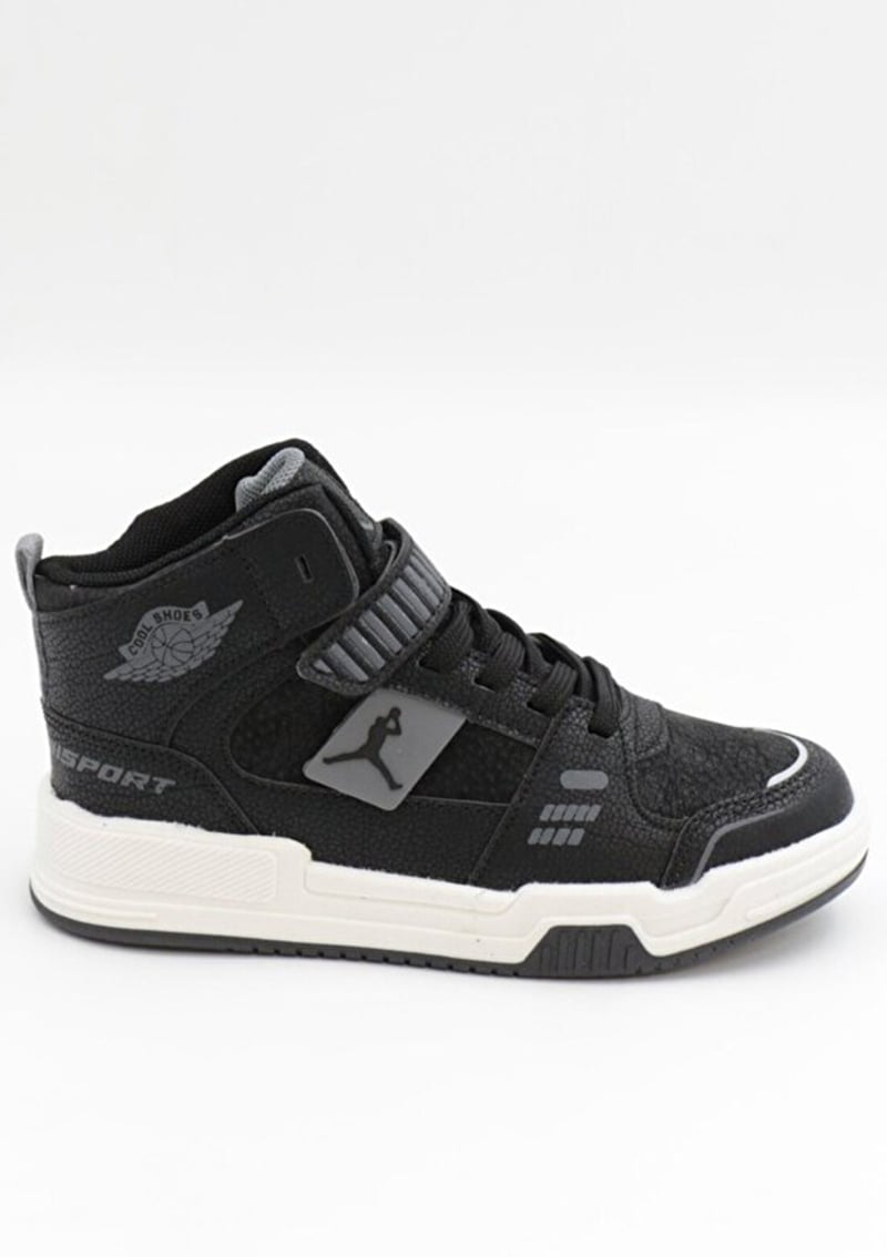 King Uzun Flt Unisex Çocuk Siyah Sneaker