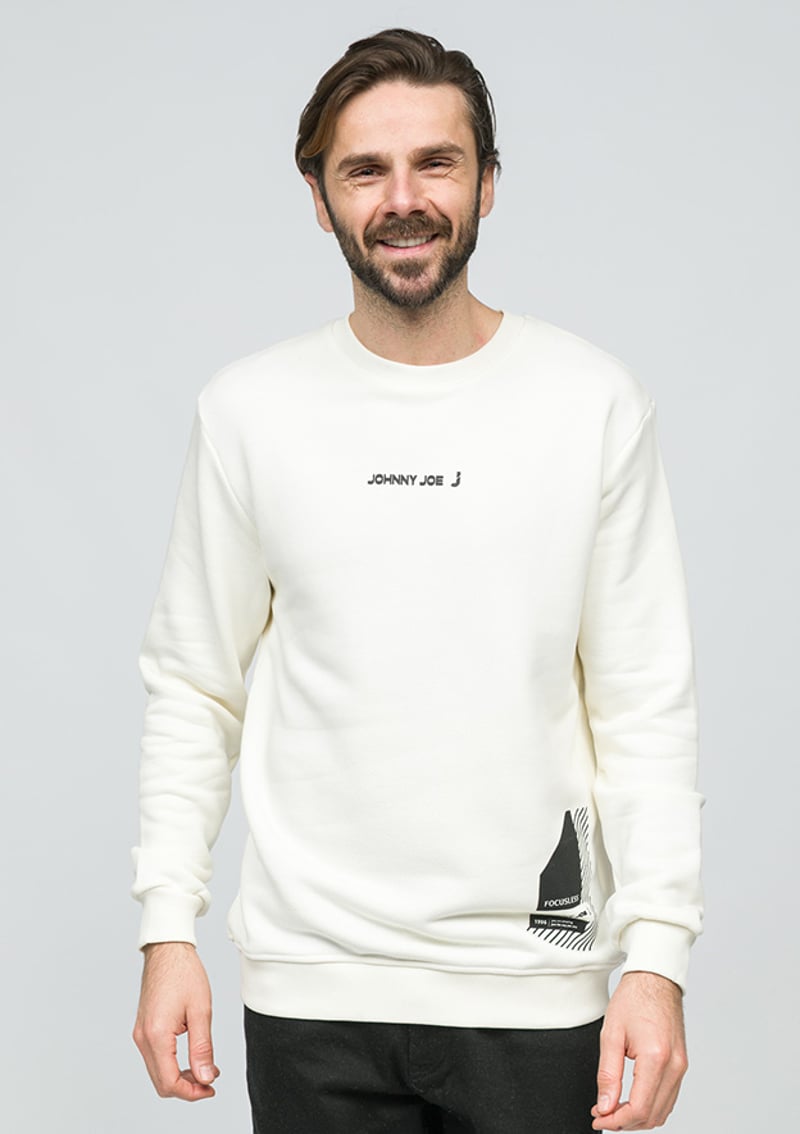 Joe53330 Erkek Beyaz Sweatshirt