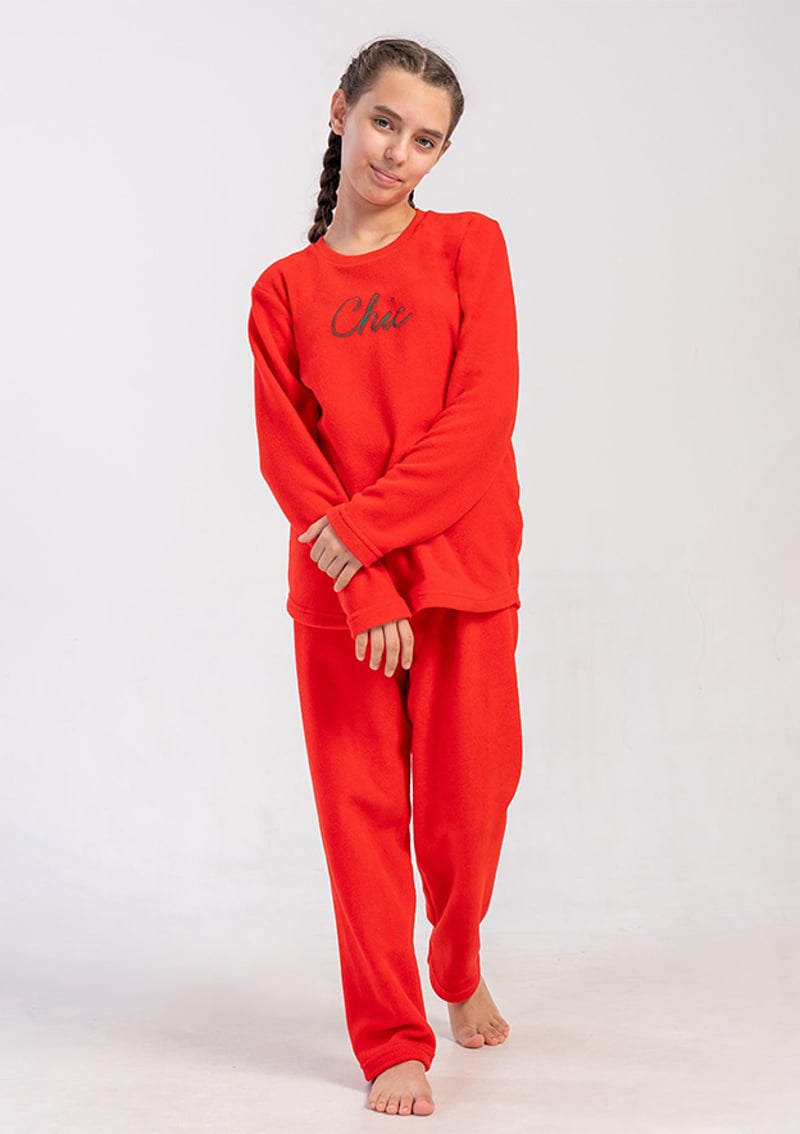 5020070000 Kız Çocuk Kırmızı Pijama