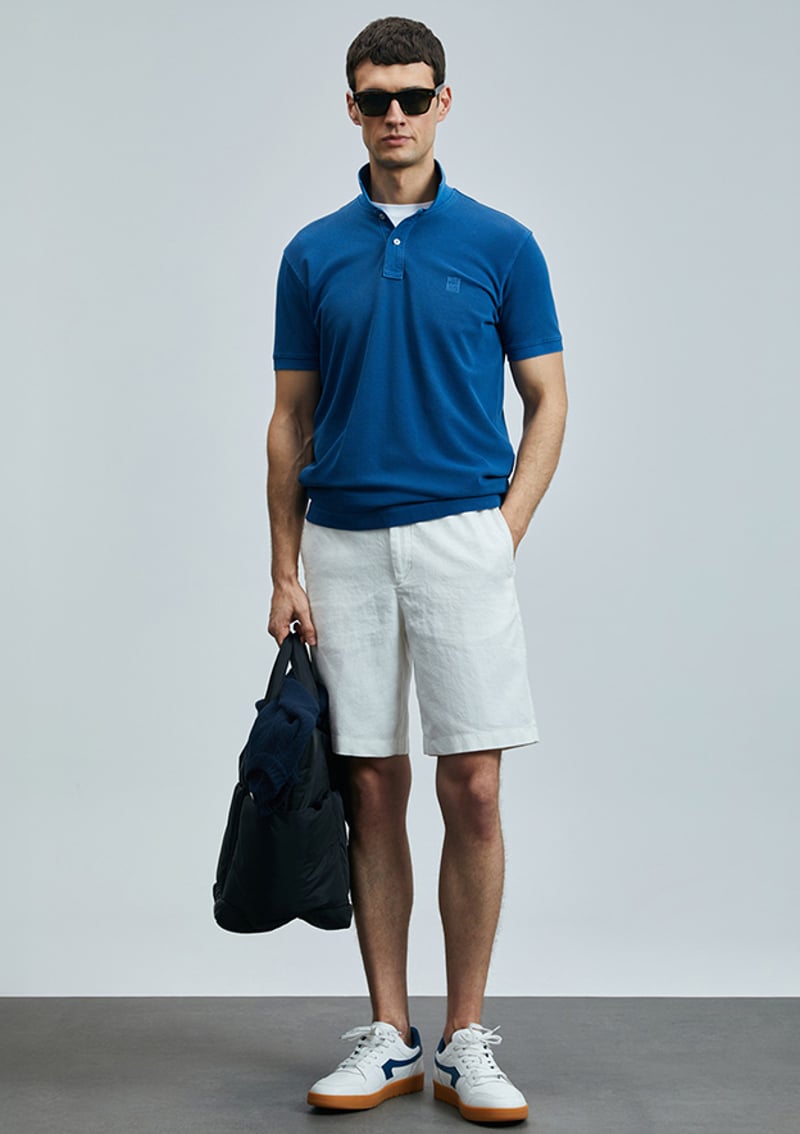 111040205 Erkek Lacivert Polo Yaka T-shirt