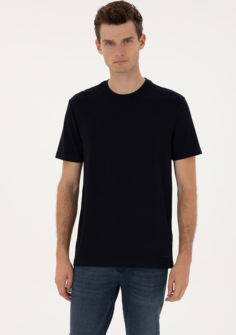 T117110437.2229600 Erkek Lacivert Regular T-shirt