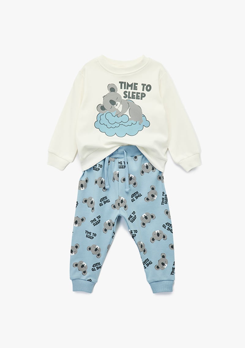 6Wmb10055Tk Erkek Bebek Beyaz Eşofman
