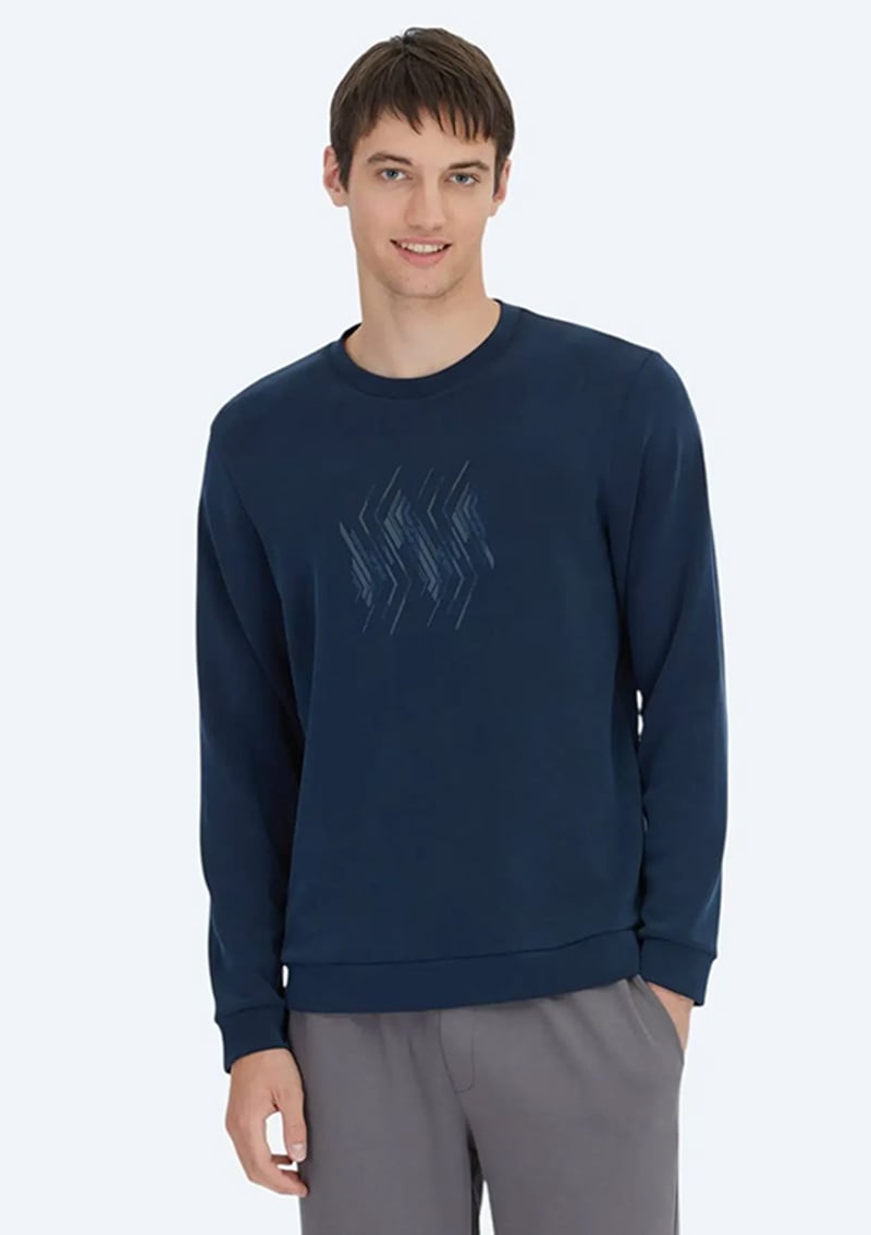 Swt-589 Erkek Lacivert Sweatshirt