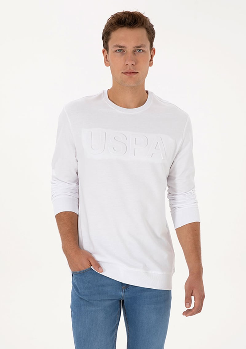 T117114569.2226878 Erkek Beyaz Sweatshirt