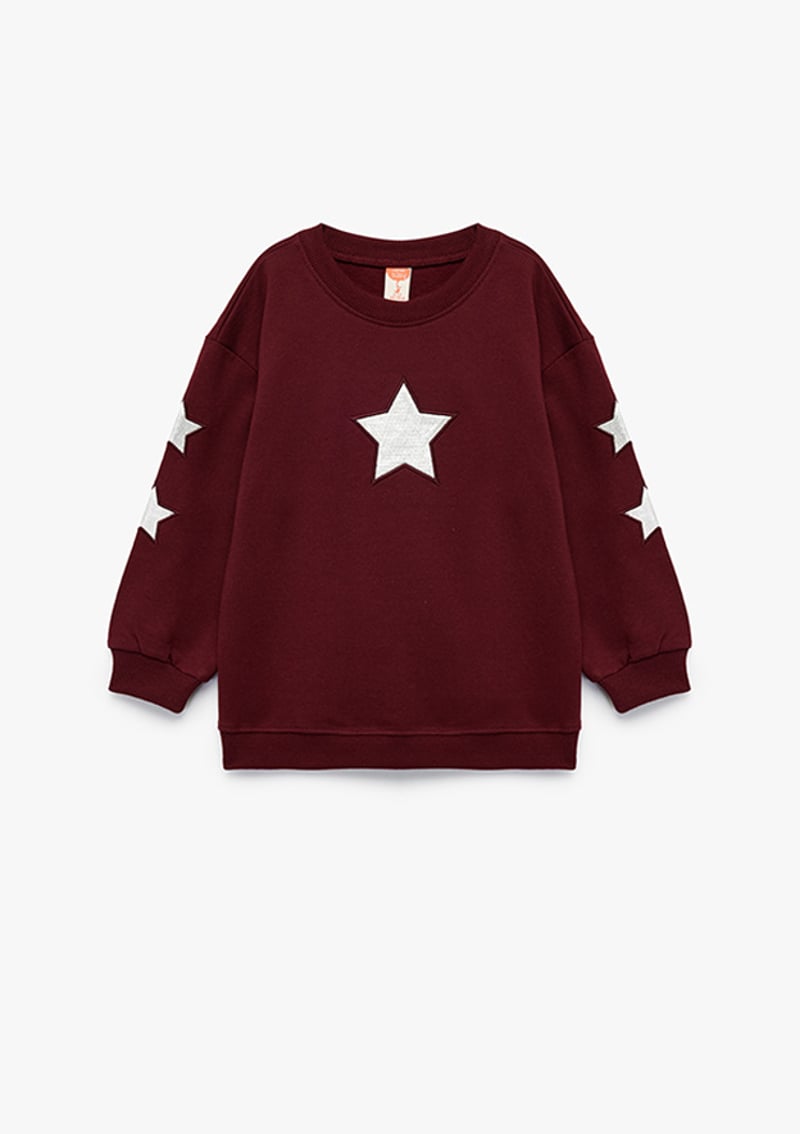 6Wmg10079Ak Kız Bebek Bordo Sweatshirt