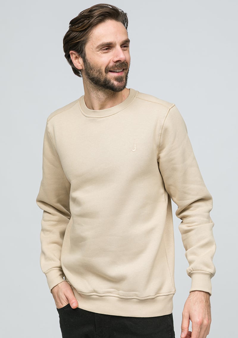 Joe56150 Erkek Bej Sweatshirt