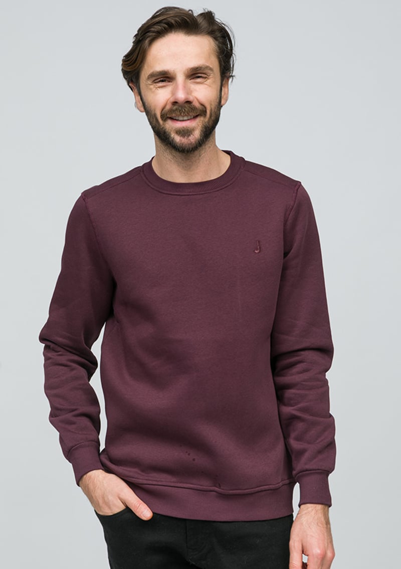 Joe56150 Erkek Mor Sweatshirt