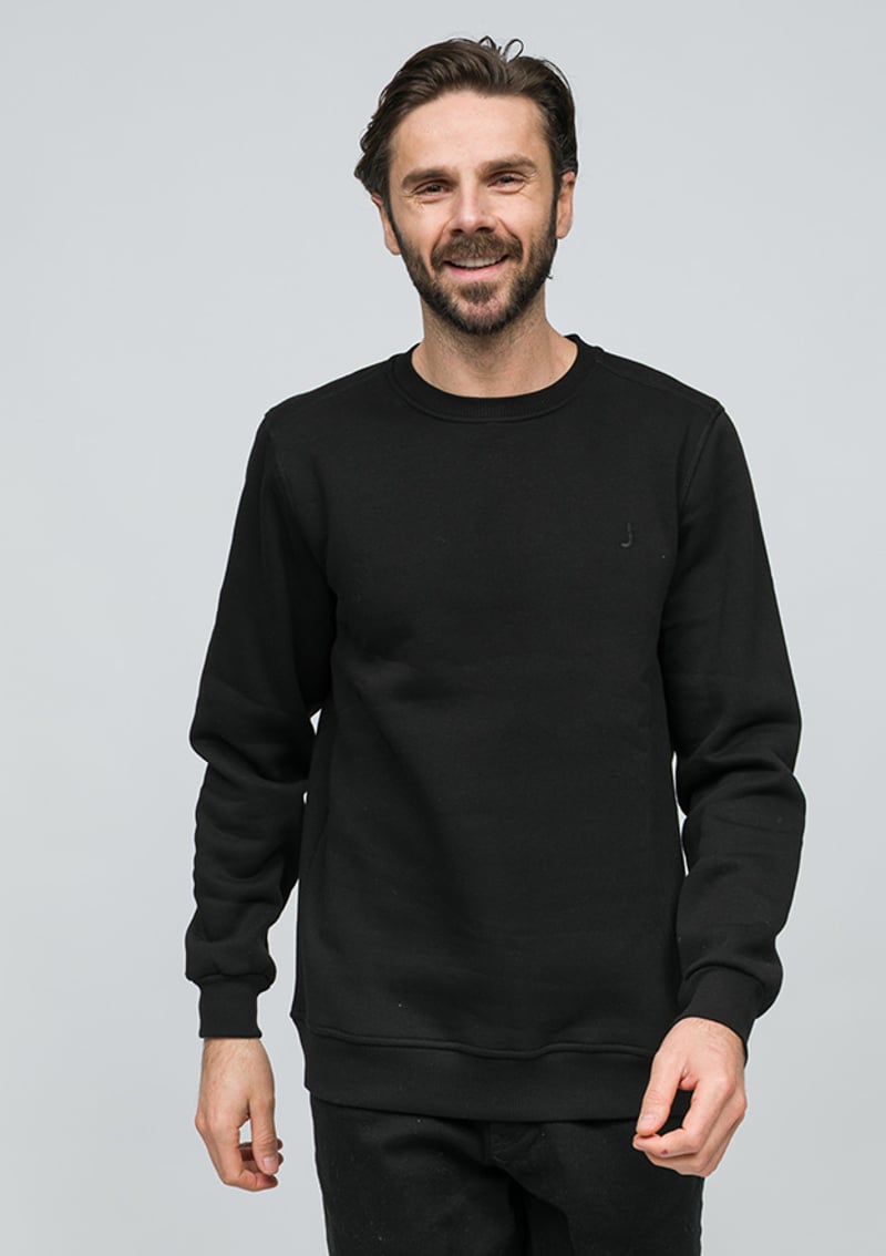 Joe56150 Erkek Siyah Sweatshirt