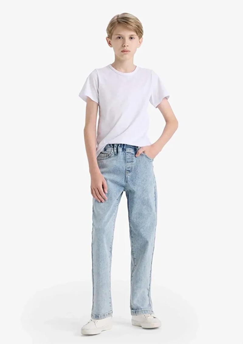 F3378A8Dfa Erkek Çocuk Mavi Jean Pantolon