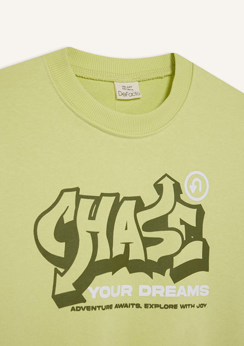 F2840A8Dfa Erkek Çocuk Yeşil Sweatshirt