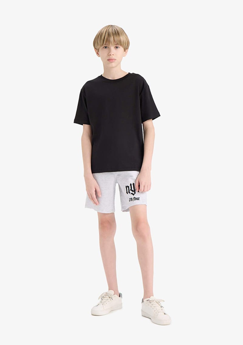 K1687A6Dfa1 Erkek Çocuk Siyah Kısa Kol T-shirt