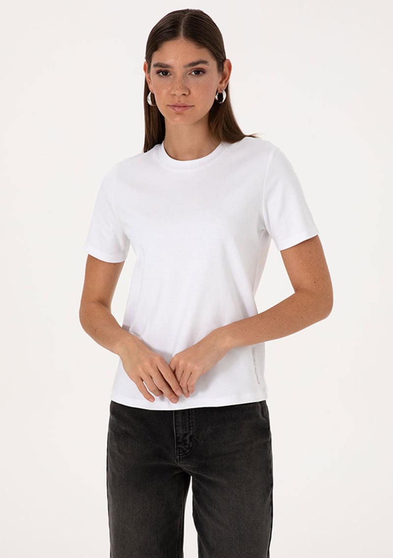 T117122041.2251434 Kadın Beyaz Regular T-shirt