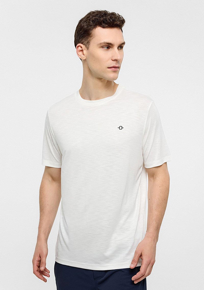 B34T10052 Erkek Beyaz Regular T-shirt