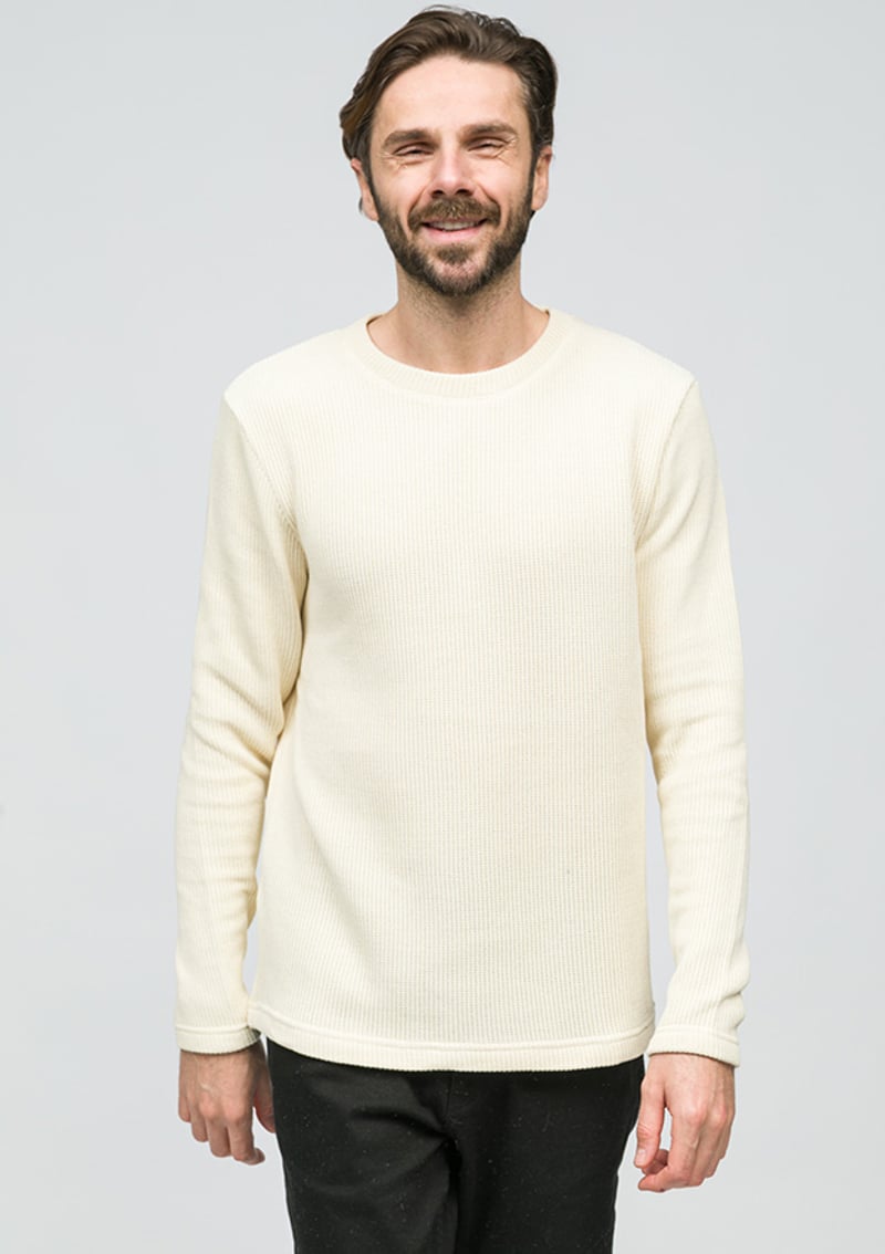 Joe53035 Erkek Beyaz Sweatshirt
