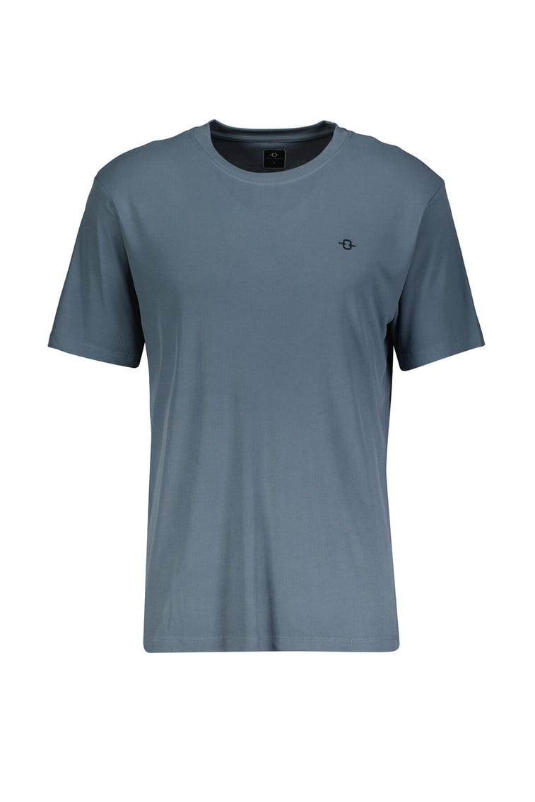 B35W10001 Erkek Mavi Bisiklet Yaka T-shirt