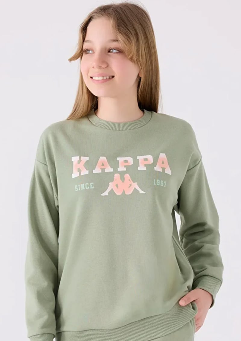 361X16W Kız Çocuk Yeşil Sweatshirt