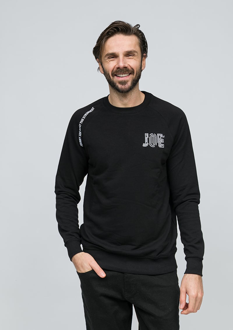 Joe53320 Erkek Siyah Sweatshirt