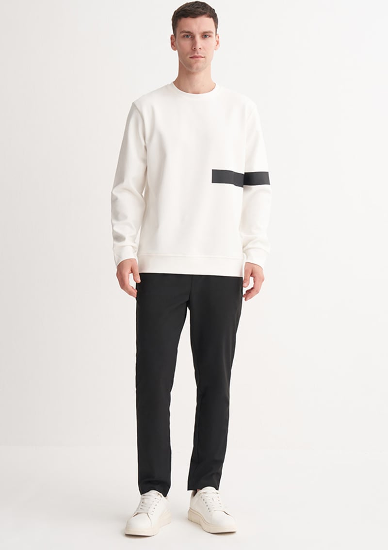 53265 Erkek Beyaz Sweatshirt