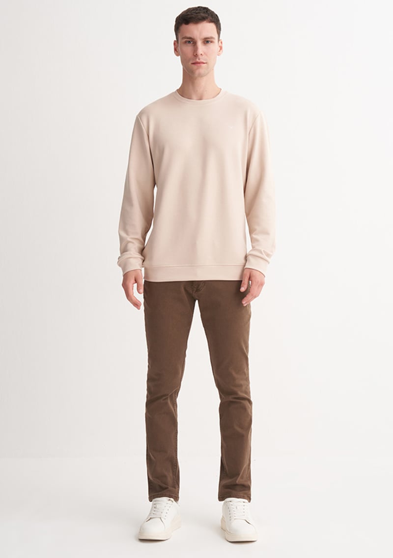 53140 Erkek Bej Sweatshirt