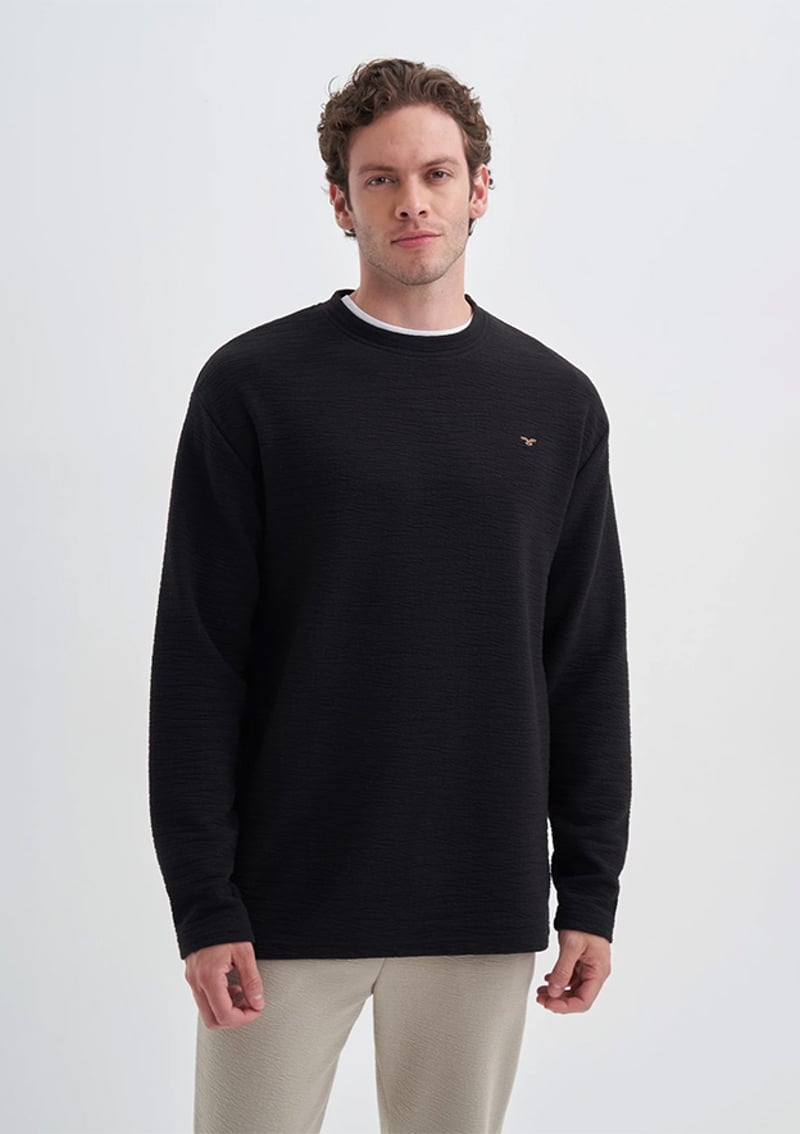 50690 Erkek Siyah Sweatshirt