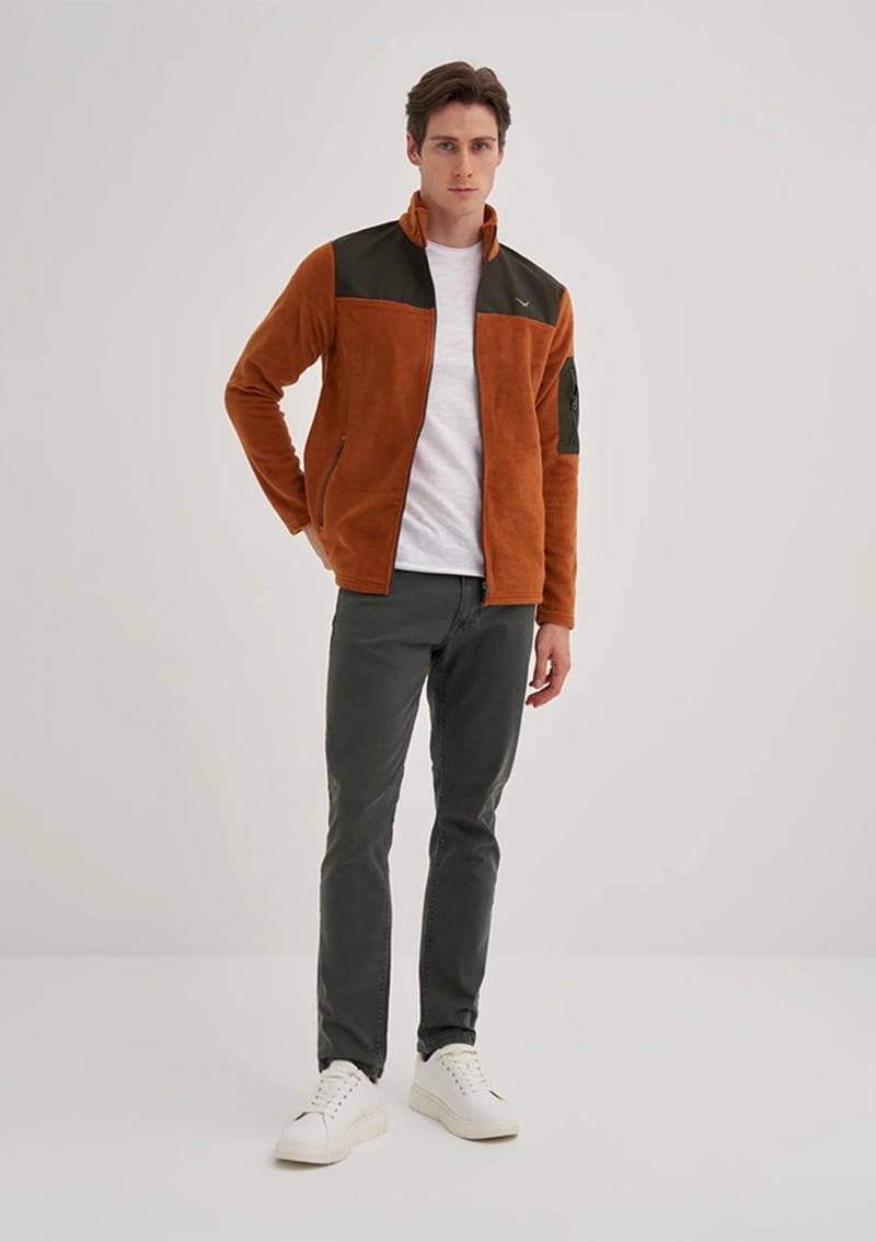 56380 Erkek Kahverengi Sweatshirt
