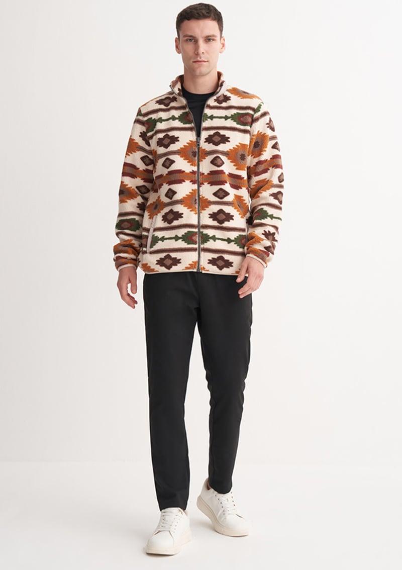53920 Erkek Beyaz Sweatshirt