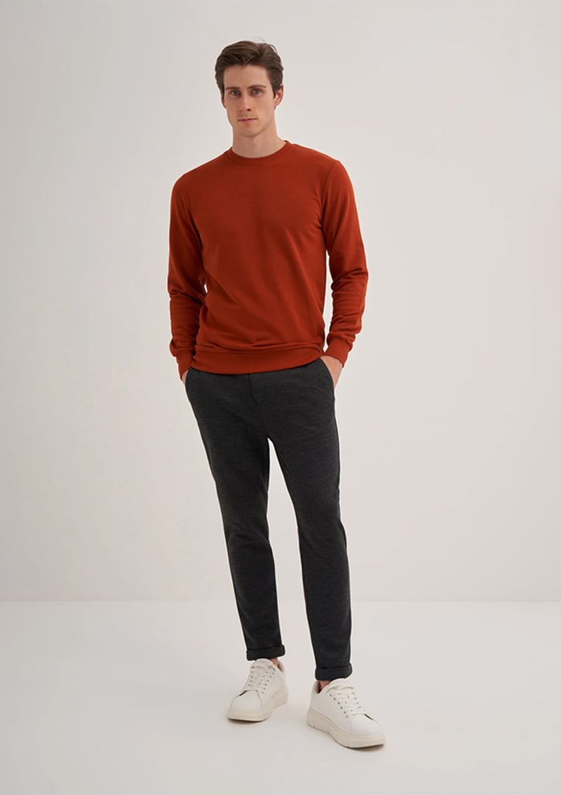 56100 Erkek Kahverengi Sweatshirt
