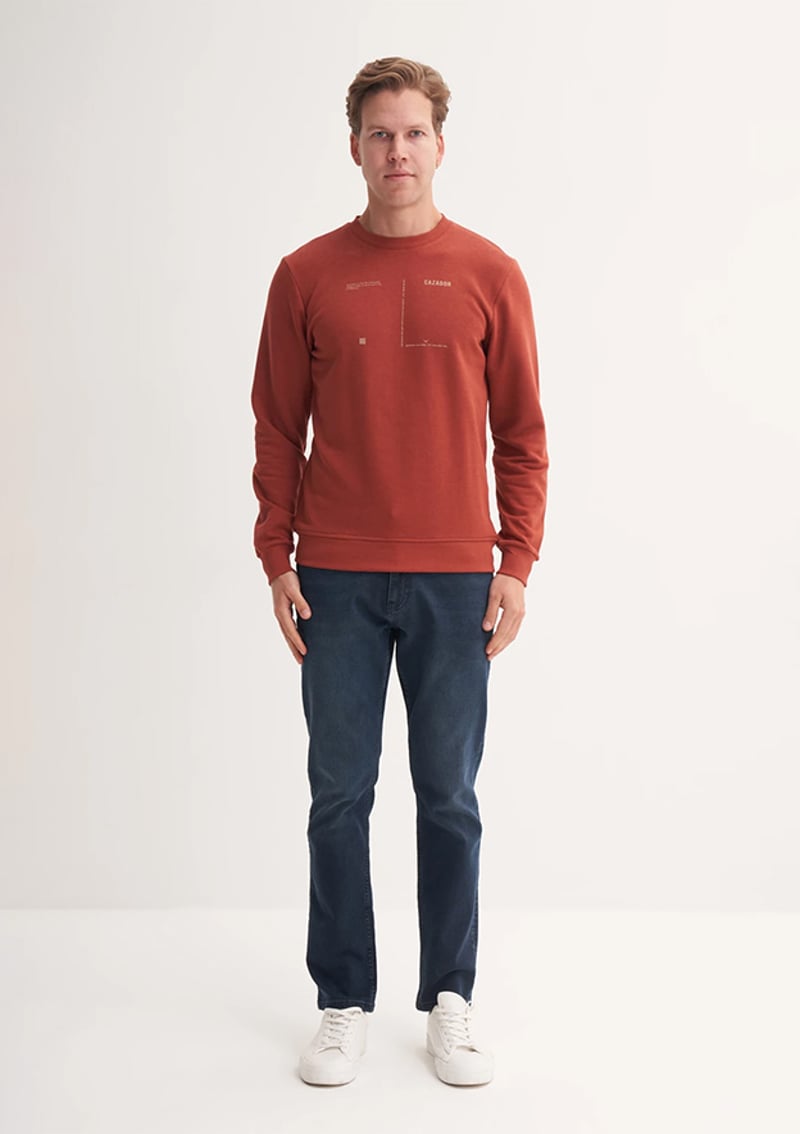53880 Erkek Turuncu Sweatshirt