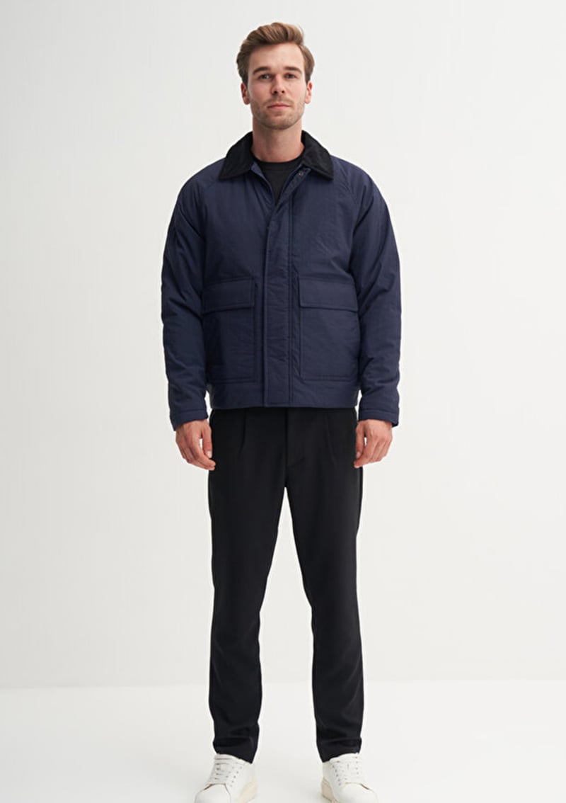 13190 Erkek Lacivert Mont