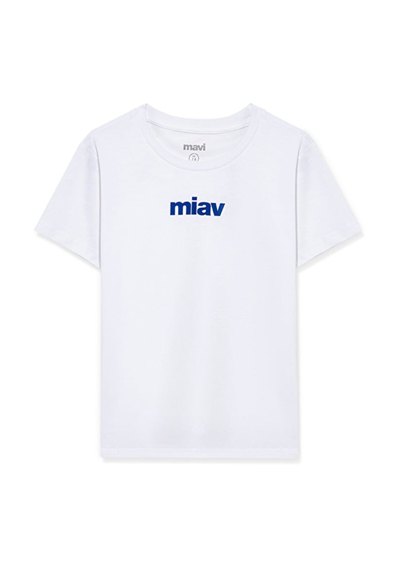 M66332620 Erkek Çocuk Beyaz Baskılı T-shirt