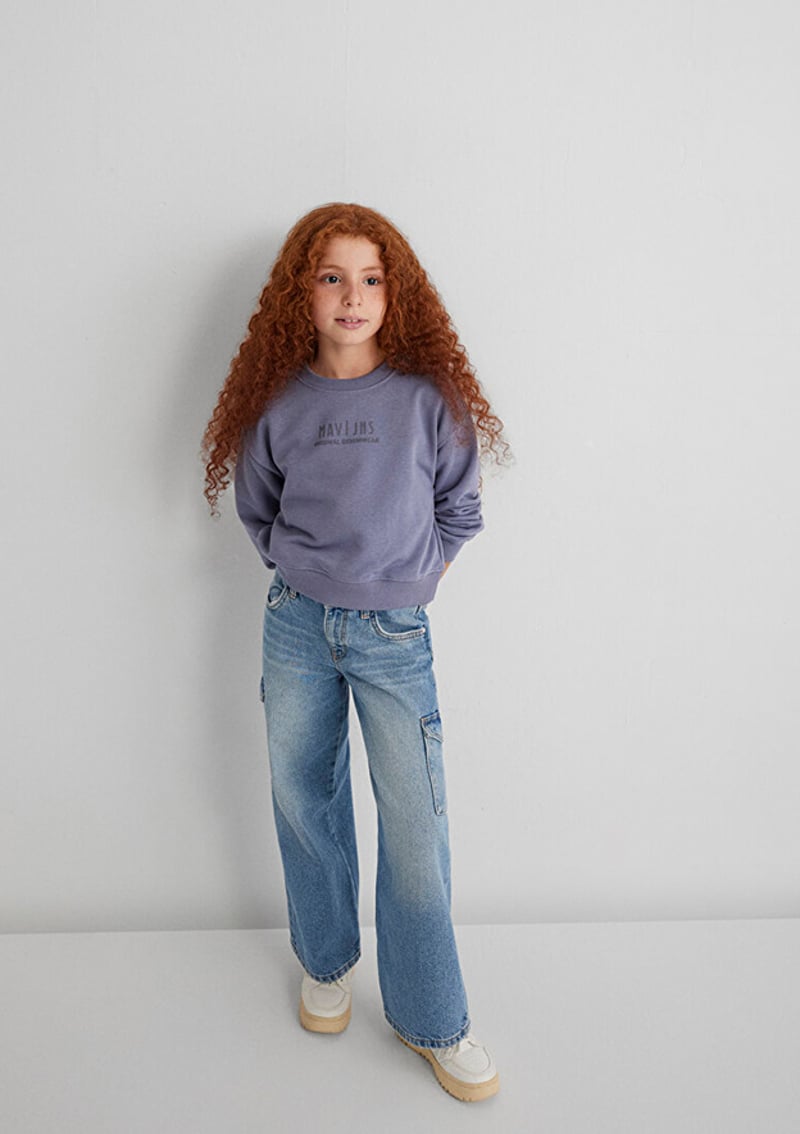 M7S10146-88095 Kız Çocuk Sweatshirt