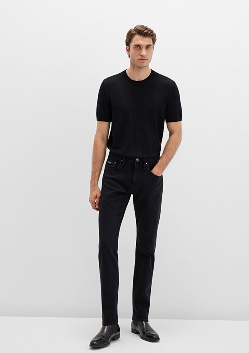 M0035190822 Erkek Siyah Jean Pantolon