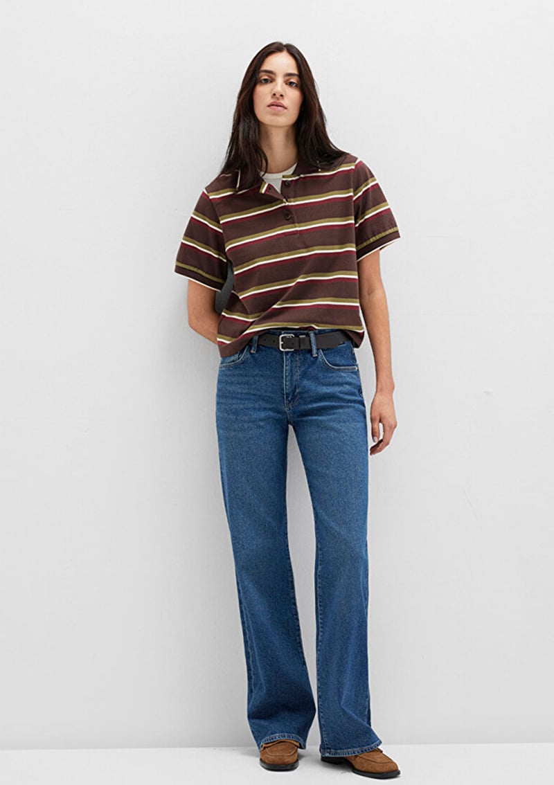 M1010530-90504 Kadın Çok Renkli Jean Pantolon